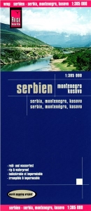 Srbsko, Čierna Hora, Kosovo - odolná mapa